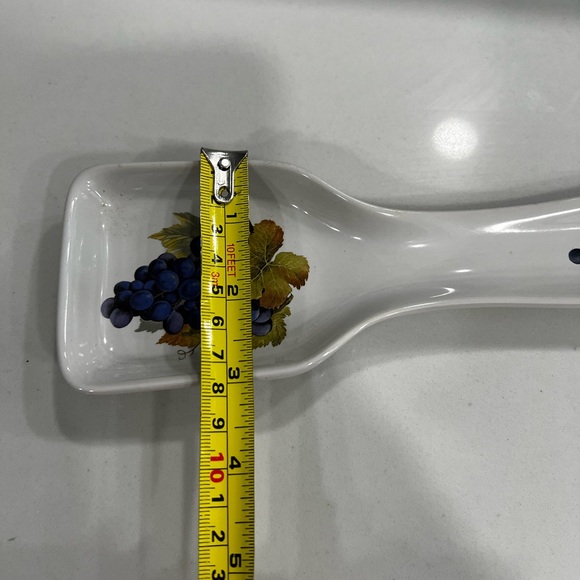 Ceramic Spoon Rest with Branch of Grapes - Picture 5 of 11